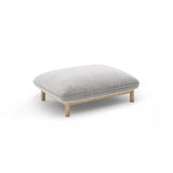 Ada Pouf aus Strukturierter Stoff (Wind 84) in Hellgrau, 95x65 cm – Bild 3