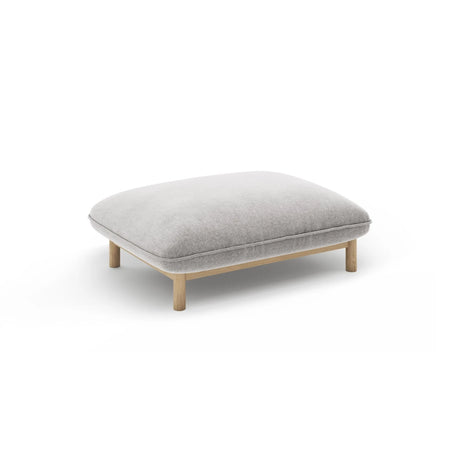 Ada Pouf aus Strukturierter Stoff (Wind 84) in Hellgrau, 95x65 cm – Bild 3