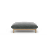 Ada Pouf aus Strukturierter Stoff (Wind 89) in Dunkelgrau, 95x65 cm – Bild 1