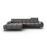 Alyse 5-Sitzer Ecksofa Links, elektrisch verstellbar, mit Bezug aus Samt (Bluvel 13) in Hellgrau, 295x188 cm – Bild 4