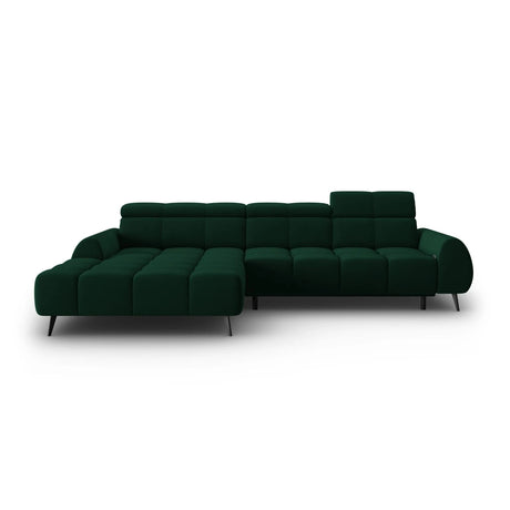 Alyse 5-Sitzer Ecksofa Links, elektrisch verstellbar, mit Bezug aus Samt (Bluvel 78) in Flaschengrün, 295x188 cm – Bild 4