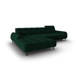 Alyse 5-Sitzer Ecksofa Links, elektrisch verstellbar, mit Bezug aus Samt (Bluvel 78) in Flaschengrün, 295x188 cm – Bild 5