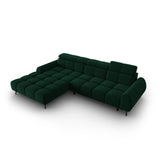 Alyse 5-Sitzer Ecksofa Links, elektrisch verstellbar, mit Bezug aus Samt (Bluvel 78) in Flaschengrün, 295x188 cm – Bild 6