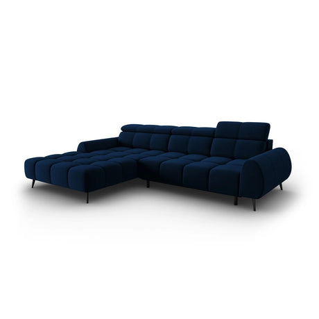 Alyse 5-Sitzer Ecksofa Links, elektrisch verstellbar, mit Bezug aus Samt (Bluvel 86) in Königsblau, 295x188 cm – Bild 1