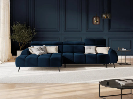 Alyse 5-Sitzer Ecksofa Links, elektrisch verstellbar, mit Bezug aus Samt (Bluvel 86) in Königsblau, 295x188 cm – Bild 2