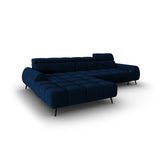 Alyse 5-Sitzer Ecksofa Links, elektrisch verstellbar, mit Bezug aus Samt (Bluvel 86) in Königsblau, 295x188 cm – Bild 5