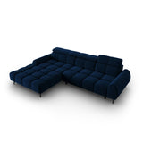 Alyse 5-Sitzer Ecksofa Links, elektrisch verstellbar, mit Bezug aus Samt (Bluvel 86) in Königsblau, 295x188 cm – Bild 6