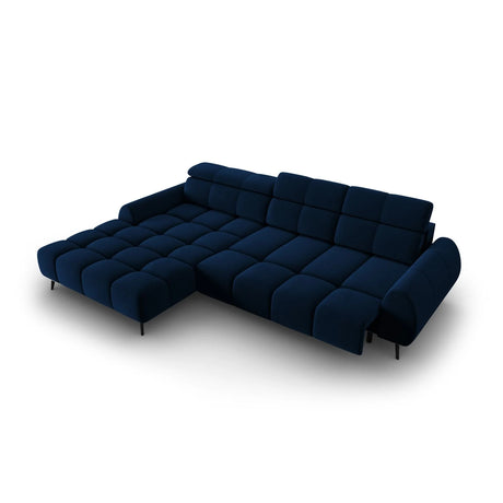 Alyse 5-Sitzer Ecksofa Links, elektrisch verstellbar, mit Bezug aus Samt (Bluvel 86) in Königsblau, 295x188 cm – Bild 7