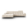 Alyse 5-Sitzer Ecksofa Links, elektrisch verstellbar, mit Bezug aus Samt oder Strukturstoff, 295x188 cm – Bild 4