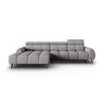 Alyse 5-Sitzer Ecksofa Links, elektrisch verstellbar, mit Bezug aus Strukturierter Stoff (Nea 07) in Hellgrau, 295x188 cm – Bild 4