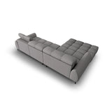 Alyse 5-Sitzer Ecksofa Links, elektrisch verstellbar, mit Bezug aus Strukturierter Stoff (Nea 07) in Hellgrau, 295x188 cm – Bild 8