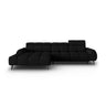 Alyse 5-Sitzer Ecksofa Links, elektrisch verstellbar, mit Bezug aus Strukturierter Stoff (Nea 19) in Schwarz, 295x188 cm – Bild 4