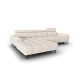 Alyse 5-Sitzer Ecksofa Links, elektrisch verstellbar, mit Bezug aus Strukturierter Stoff (Nea 23) in Leichtes Beige, 295x188 cm – Bild 5