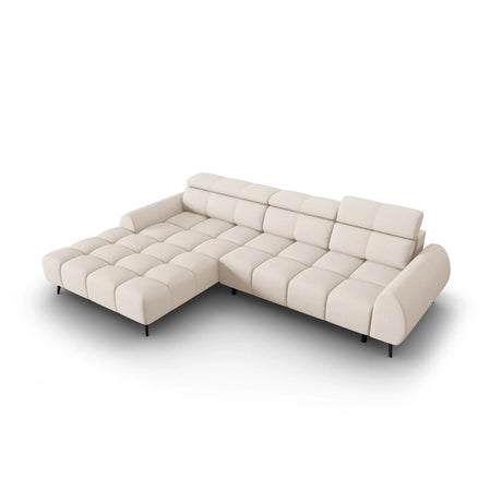 Alyse 5-Sitzer Ecksofa Links, elektrisch verstellbar, mit Bezug aus Strukturierter Stoff (Nea 23) in Leichtes Beige, 295x188 cm – Bild 6