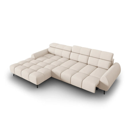 Alyse 5-Sitzer Ecksofa Links, elektrisch verstellbar, mit Bezug aus Strukturierter Stoff (Nea 23) in Leichtes Beige, 295x188 cm – Bild 7