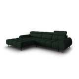 Alyse 5-Sitzer Ecksofa Links, elektrisch verstellbar, mit Bezug aus Strukturierter Stoff (Nea 78) in Dark Green, 295x188 cm – Bild 1