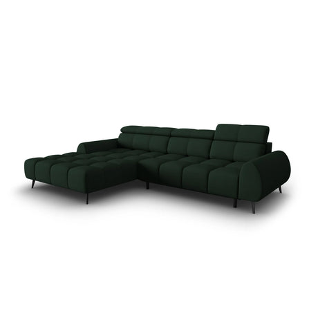 Alyse 5-Sitzer Ecksofa Links, elektrisch verstellbar, mit Bezug aus Strukturierter Stoff (Nea 78) in Dark Green, 295x188 cm – Bild 1