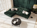 Alyse 5-Sitzer Ecksofa Links, elektrisch verstellbar, mit Bezug aus Strukturierter Stoff (Nea 78) in Dark Green, 295x188 cm – Bild 2