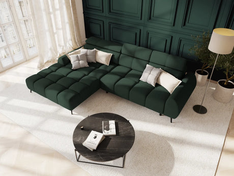 Alyse 5-Sitzer Ecksofa Links, elektrisch verstellbar, mit Bezug aus Strukturierter Stoff (Nea 78) in Dark Green, 295x188 cm – Bild 2