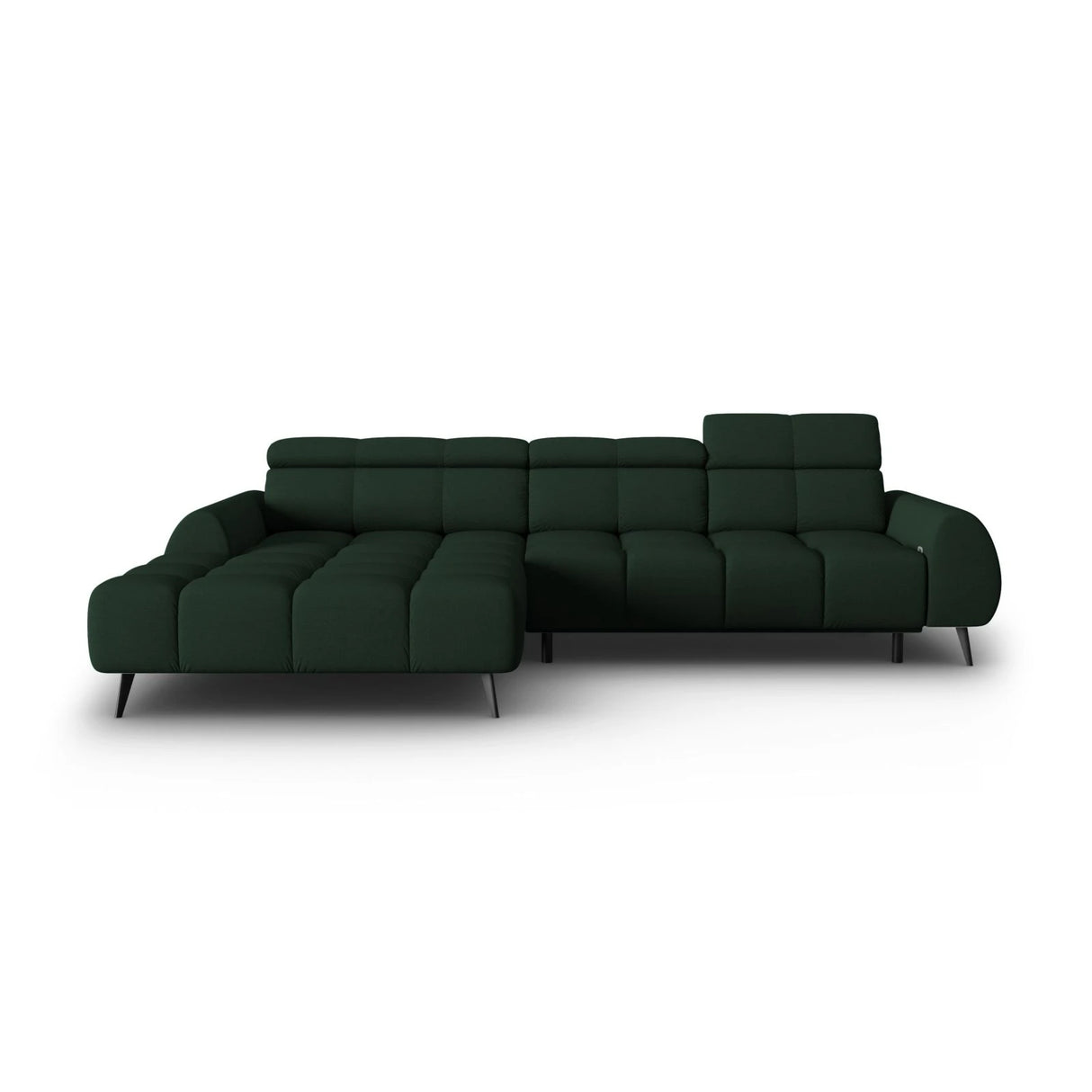 Alyse 5-Sitzer Ecksofa Links, elektrisch verstellbar, mit Bezug aus Strukturierter Stoff (Nea 78) in Dark Green, 295x188 cm – Bild 4