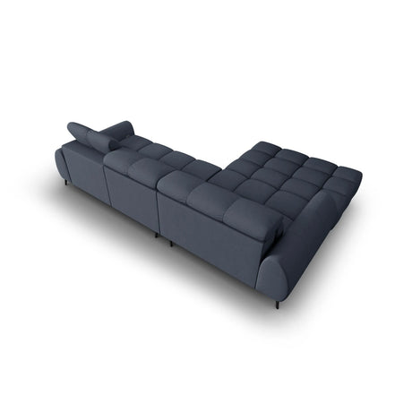 Alyse 5-Sitzer Ecksofa Links, elektrisch verstellbar, mit Bezug aus Strukturierter Stoff (Nea 86) in Dunkelblau, 295x188 cm – Bild 8