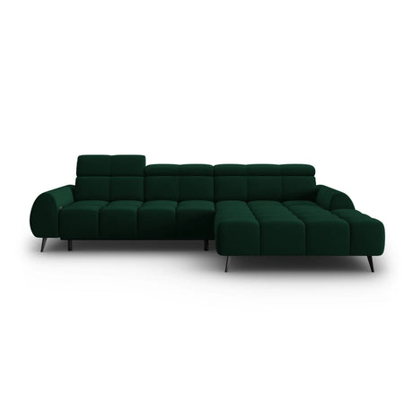 Alyse 5-Sitzer Ecksofa Rechts, elektrisch verstellbar, mit Bezug aus Samt (Bluvel 78) in Flaschengrün, 295x188 cm – Bild 4