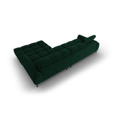 Alyse 5-Sitzer Ecksofa Rechts, elektrisch verstellbar, mit Bezug aus Samt (Bluvel 78) in Flaschengrün, 295x188 cm – Bild 8