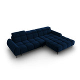 Alyse 5-Sitzer Ecksofa Rechts, elektrisch verstellbar, mit Bezug aus Samt (Bluvel 86) in Königsblau, 295x188 cm – Bild 6