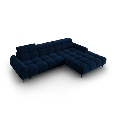 Alyse 5-Sitzer Ecksofa Rechts, elektrisch verstellbar, mit Bezug aus Samt (Bluvel 86) in Königsblau, 295x188 cm – Bild 6
