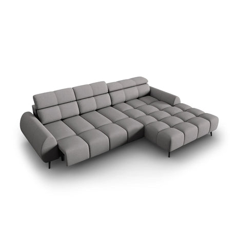 Alyse 5-Sitzer Ecksofa Rechts, elektrisch verstellbar, mit Bezug aus Strukturierter Stoff (Nea 07) in Hellgrau, 295x188 cm – Bild 7