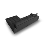 Alyse 5-Sitzer Ecksofa Rechts, elektrisch verstellbar, mit Bezug aus Strukturierter Stoff (Nea 16) in Dunkelgrau, 295x188 cm – Bild 8