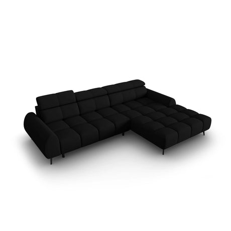Alyse 5-Sitzer Ecksofa Rechts, elektrisch verstellbar, mit Bezug aus Strukturierter Stoff (Nea 19) in Schwarz, 295x188 cm – Bild 6