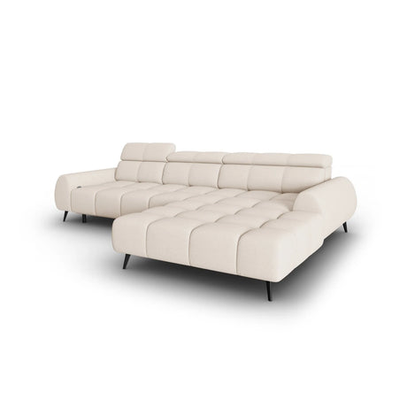 Alyse 5-Sitzer Ecksofa Rechts, elektrisch verstellbar, mit Bezug aus Strukturierter Stoff (Nea 23) in Leichtes Beige, 295x188 cm – Bild 5