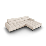 Alyse 5-Sitzer Ecksofa Rechts, elektrisch verstellbar, mit Bezug aus Strukturierter Stoff (Nea 23) in Leichtes Beige, 295x188 cm – Bild 6
