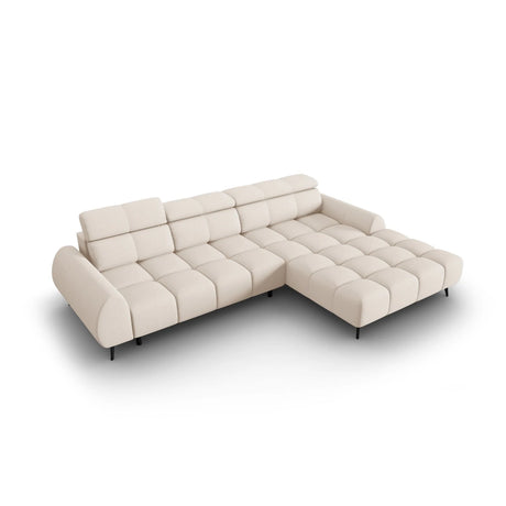 Alyse 5-Sitzer Ecksofa Rechts, elektrisch verstellbar, mit Bezug aus Strukturierter Stoff (Nea 23) in Leichtes Beige, 295x188 cm – Bild 6