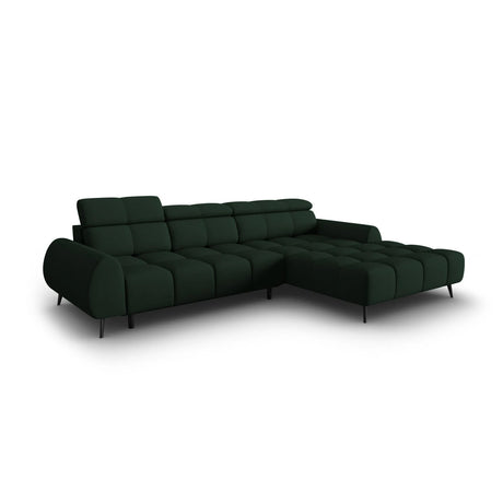 Alyse 5-Sitzer Ecksofa Rechts, elektrisch verstellbar, mit Bezug aus Strukturierter Stoff (Nea 78) in Dark Green, 295x188 cm – Bild 1