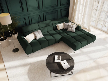 Alyse 5-Sitzer Ecksofa Rechts, elektrisch verstellbar, mit Bezug aus Strukturierter Stoff (Nea 78) in Dark Green, 295x188 cm – Bild 2