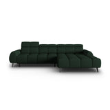 Alyse 5-Sitzer Ecksofa Rechts, elektrisch verstellbar, mit Bezug aus Strukturierter Stoff (Nea 78) in Dark Green, 295x188 cm – Bild 4