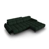Alyse 5-Sitzer Ecksofa Rechts, elektrisch verstellbar, mit Bezug aus Strukturierter Stoff (Nea 78) in Dark Green, 295x188 cm – Bild 7