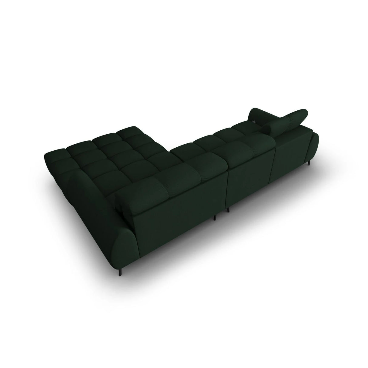Alyse 5-Sitzer Ecksofa Rechts, elektrisch verstellbar, mit Bezug aus Strukturierter Stoff (Nea 78) in Dark Green, 295x188 cm – Bild 8