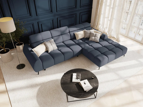 Alyse 5-Sitzer Ecksofa Rechts, elektrisch verstellbar, mit Bezug aus Strukturierter Stoff (Nea 86) in Dunkelblau, 295x188 cm – Bild 2