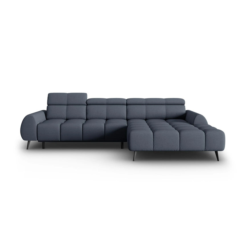 Alyse 5-Sitzer Ecksofa Rechts, elektrisch verstellbar, mit Bezug aus Strukturierter Stoff (Nea 86) in Dunkelblau, 295x188 cm – Bild 4