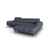 Alyse 5-Sitzer Ecksofa Rechts, elektrisch verstellbar, mit Bezug aus Strukturierter Stoff (Nea 86) in Dunkelblau, 295x188 cm – Bild 5