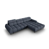 Alyse 5-Sitzer Ecksofa Rechts, elektrisch verstellbar, mit Bezug aus Strukturierter Stoff (Nea 86) in Dunkelblau, 295x188 cm – Bild 6