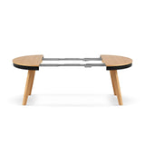 Ausziehbarer Tisch Ludia aus Eichenfurnier und Eiche, 100-200 cm - ZEN ZONE Furniture