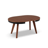 Ausziehbarer Tisch Ludia aus Eichenfurnier und Eiche, 100-200 cm - ZEN ZONE Furniture