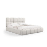Bellis Bett mit Kopfteil und Stauraum Bezug aus Samt oder Chenille, 160x200 cm - ZEN ZONE Furniture