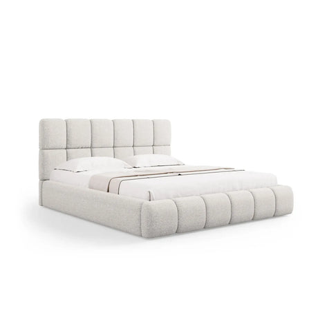 Bellis Bett mit Kopfteil und Stauraum Bezug aus Samt oder Chenille, 160x200 cm - ZEN ZONE Furniture