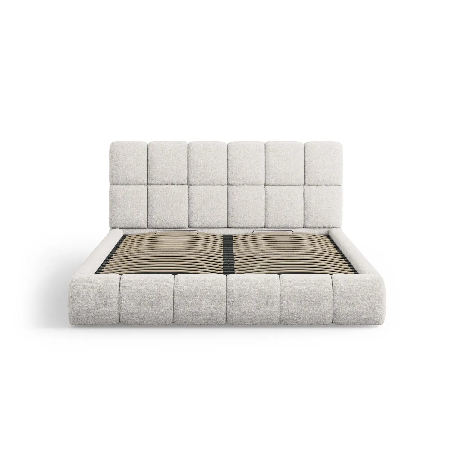 Bellis Bett mit Kopfteil und Stauraum Bezug aus Samt oder Chenille, 160x200 cm - ZEN ZONE Furniture