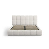 Bellis Bett mit Kopfteil und Stauraum Bezug aus Samt oder Chenille, 180x200 cm - ZEN ZONE Furniture